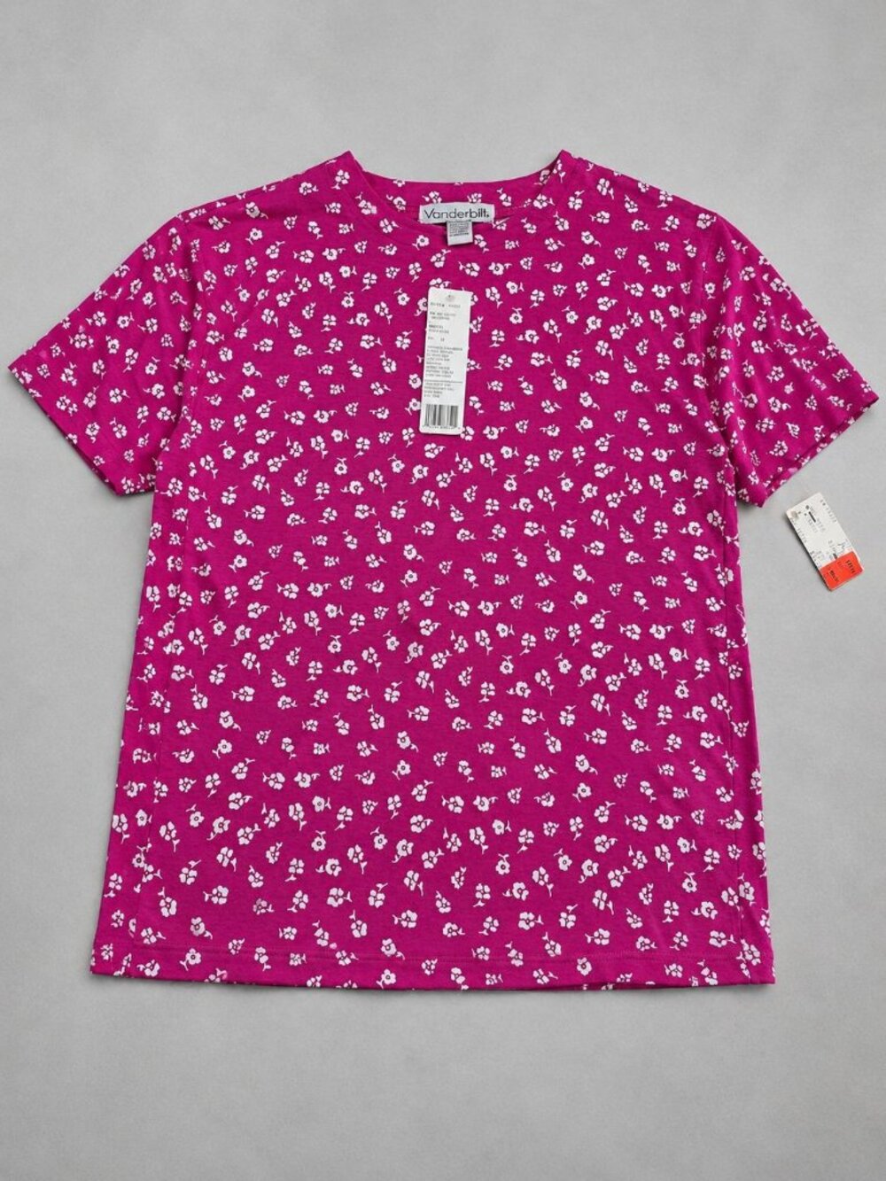 Vanderbilt Ditsy Floral Top Size M Pink White Romantic Barbiecore Coquette Indie